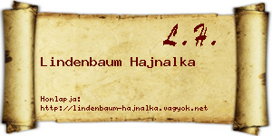 Lindenbaum Hajnalka névjegykártya